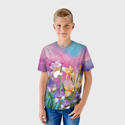 Детская футболка 3D Сказочные Ирисы, цвет 3D печать - фото 3