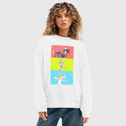 Женский свитшот oversize без начеса хлопок Межвидовые рецензенты - фото 2