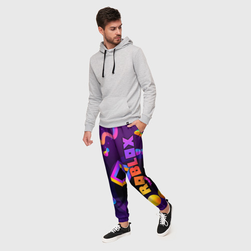 Мужские брюки 3D Roblox, цвет 3D печать - фото 3