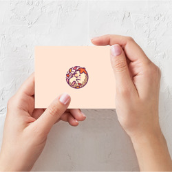 Поздравительная открытка Ёжик листья милый рисунок - фото 2