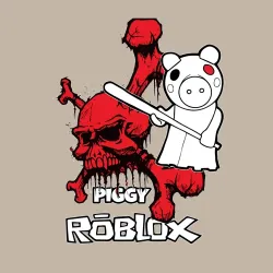 Мужской свитшот хлопок Свинка Пигги из Roblox - фото 2