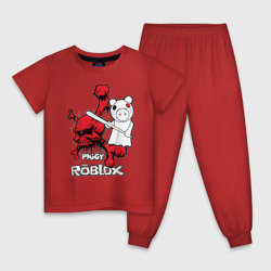 Детская пижама хлопок Свинка Пигги из Roblox