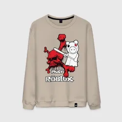 Мужской свитшот хлопок Свинка Пигги из Roblox