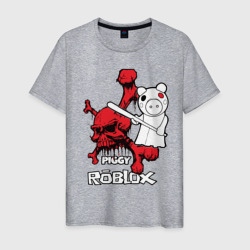 Мужская футболка хлопок Свинка Пигги из Roblox