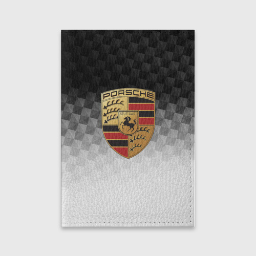 Обложка для паспорта матовая кожа Porsche, цвет синий