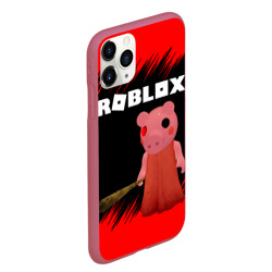 Чехол для iPhone 11 Pro Max матовый Roblox Piggy/Свинка Пигги - фото 2