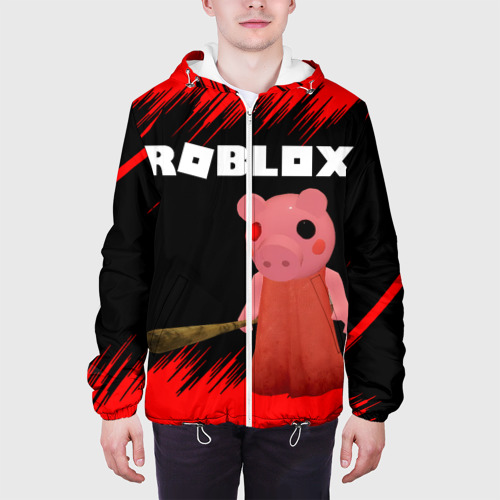 Мужская куртка 3D Roblox Piggy/Свинка Пигги, цвет 3D печать - фото 4