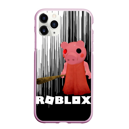 Чехол для iPhone 11 Pro Max матовый Roblox piggy/Свинка Пигги.