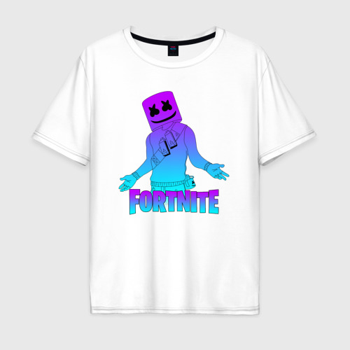 Мужская футболка хлопок Oversize Fortnite x Marshmello