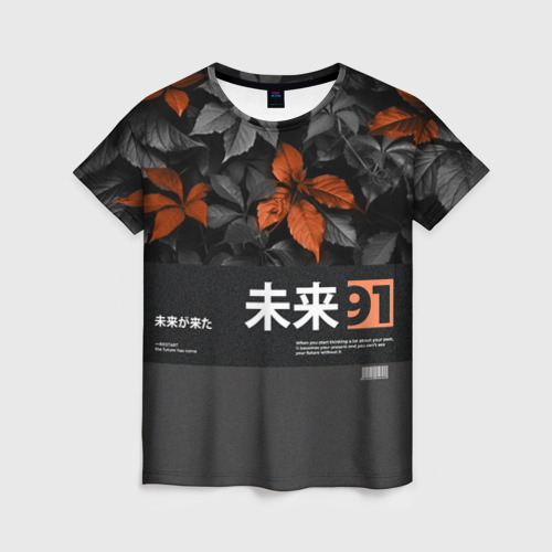 Женская футболка 3D Orange Japan, цвет 3D печать