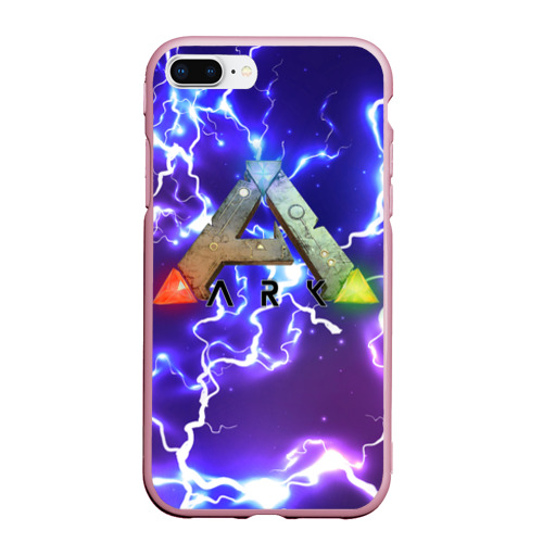 Чехол для iPhone 7Plus/8 Plus матовый Ark Survival Evolved, цвет розовый