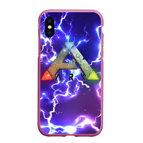 Чехол для iPhone XS Max матовый Ark Survival Evolved, цвет малиновый