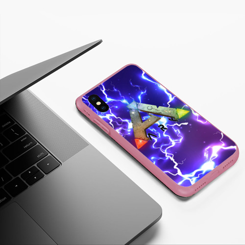 Чехол для iPhone XS Max матовый Ark Survival Evolved, цвет малиновый - фото 5