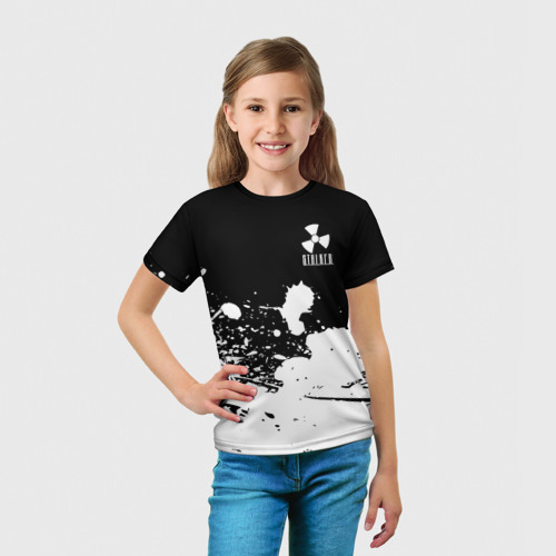 Детская футболка 3D с принтом STALKER, вид сбоку #3