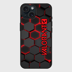 Чехол силиконовый для Apple iPhone 15 матовый Valorant