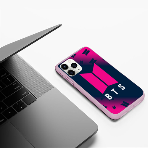 Чехол для iPhone 11 Pro матовый BTS / БТС, цвет розовый - фото 5