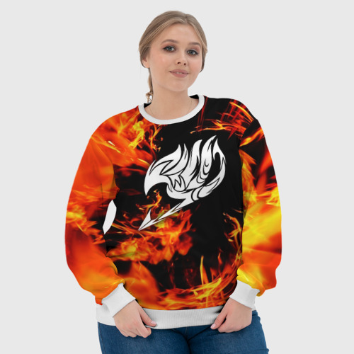 Женский свитшот 3D Хвост Феи пламя, цвет 3D печать - фото 6