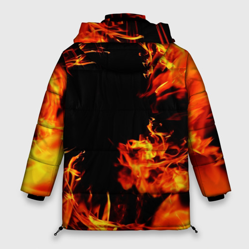 Женская зимняя куртка Oversize Хвост Феи пламя, цвет красный - фото 2