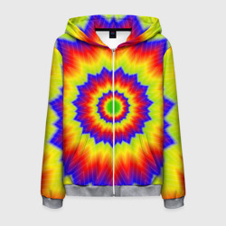 Мужская толстовка 3D на молнии Tie-Dye