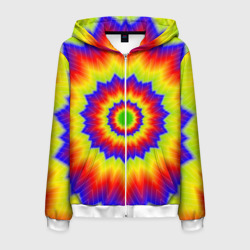 Мужская толстовка 3D на молнии Tie-Dye