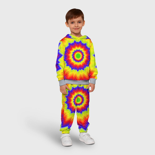 Детский костюм с толстовкой 3D Tie-Dye, цвет меланж - фото 3