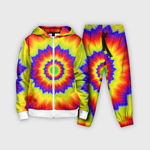 Детский костюм 3D Tie-Dye, цвет белый