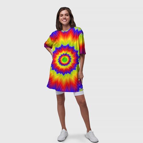 Платье-футболка 3D Tie-Dye, цвет 3D печать - фото 5