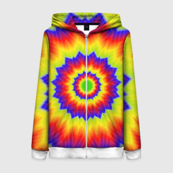 Женская толстовка 3D на молнии Tie-Dye