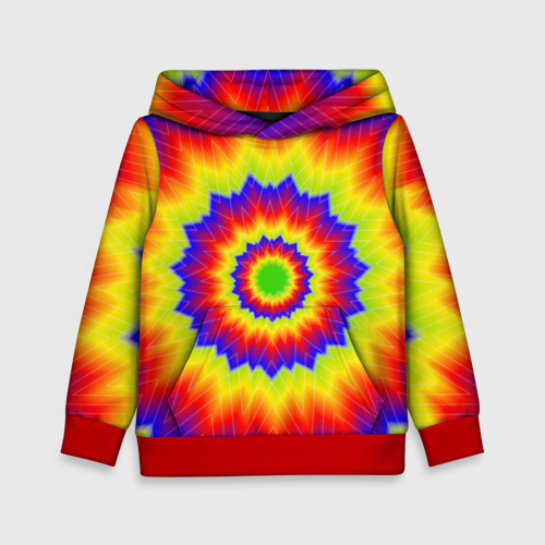 Детская толстовка 3D Tie-Dye, цвет красный