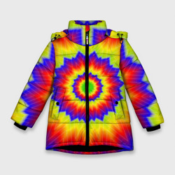 Зимняя куртка для девочек 3D Tie-Dye