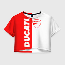 Женская футболка Crop-top 3D Ducati [4]