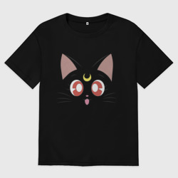 Женская футболка хлопок Oversize Sailor Moon Luna