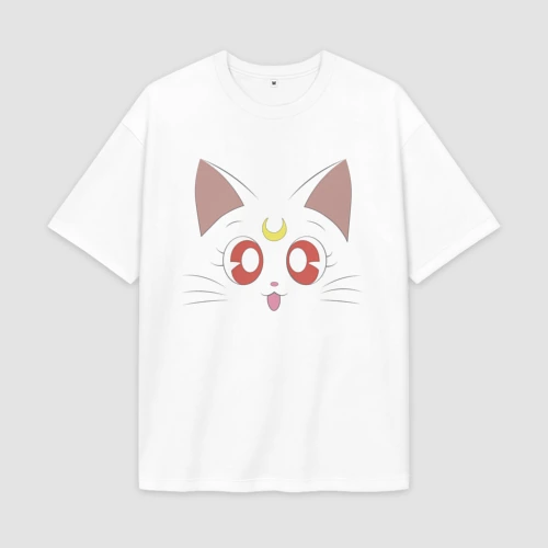 Мужская футболка Oversize хлопок premium Sailor Moon Luna