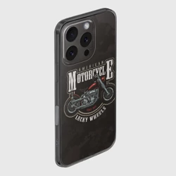 Чехол для iPhone 16 Pro силиконовый с защитой камеры American motorcycle американский мотоцикл - фото 2
