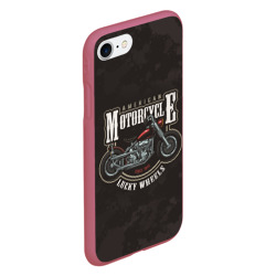 Чехол для iPhone 7/8 матовый American motorcycle американский мотоцикл - фото 2