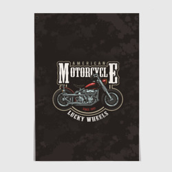 Постер American motorcycle американский мотоцикл