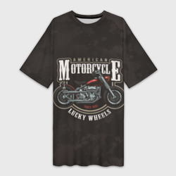 Платье-футболка 3D American motorcycle американский мотоцикл