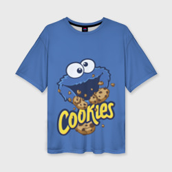 Женская футболка oversize 3D Cookies