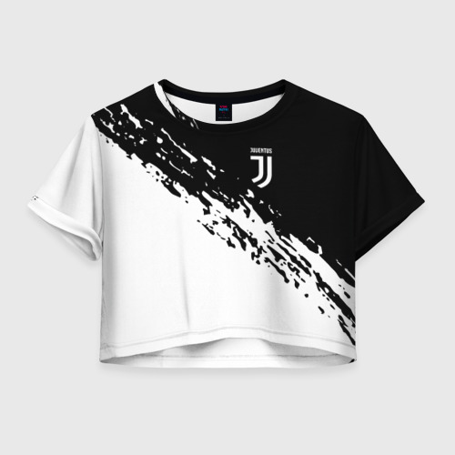 Женская футболка Crop-top 3D Juventus, цвет 3D печать