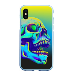 Чехол для iPhone XS Max матовый Neon skull