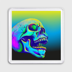 Магнит 55*55 Neon skull
