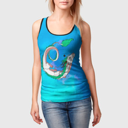 Женская майка 3D Унесенные призраками Хаку - фото 2