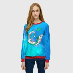 Женский свитшот 3D Унесенные призраками Хаку - фото 2