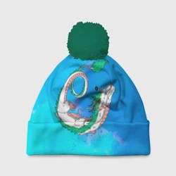 Шапка 3D c помпоном Унесенные призраками Хаку