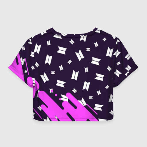 Женская футболка Crop-top 3D BTS / БТС, цвет 3D печать - фото 2