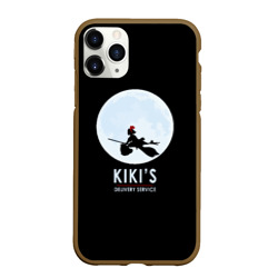 Чехол для iPhone 11 Pro матовый Kiki's delivery service. Кики на фоне Луны