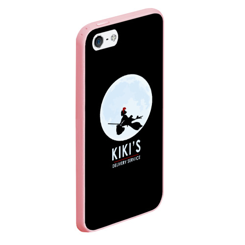 Чехол для iPhone 5/5S матовый Kiki's delivery service. Кики на фоне Луны, цвет баблгам - фото 3