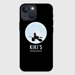 Чехол для iPhone 13 mini Kiki's delivery service. Кики на фоне Луны