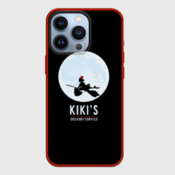 Чехол для iPhone 13 Pro Kiki's delivery service. Кики на фоне Луны