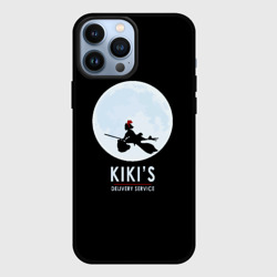 Чехол для iPhone 13 Pro Max Kiki's delivery service. Кики на фоне Луны